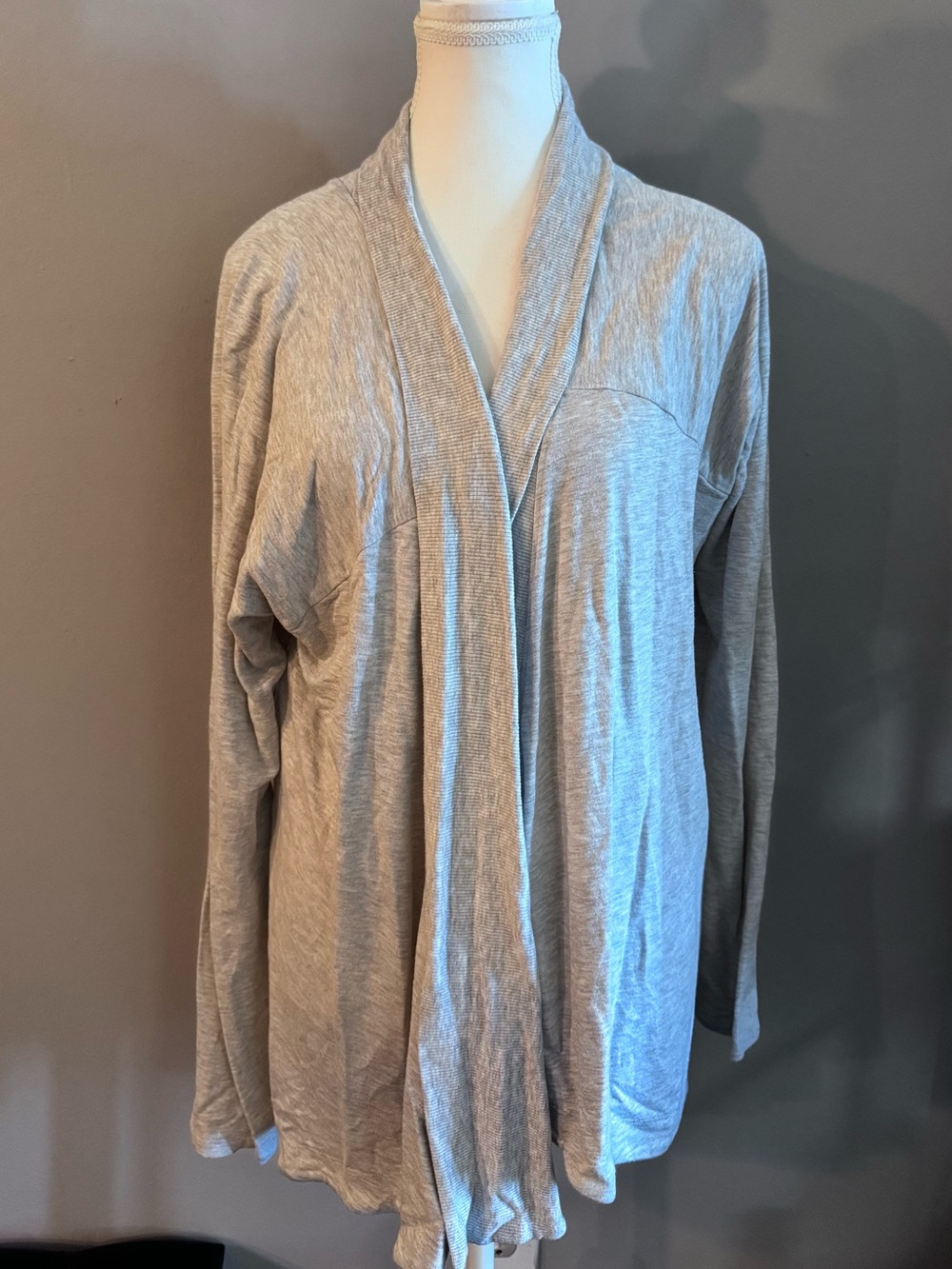 Active Life Light Gray Open Front Cozy Cardigan